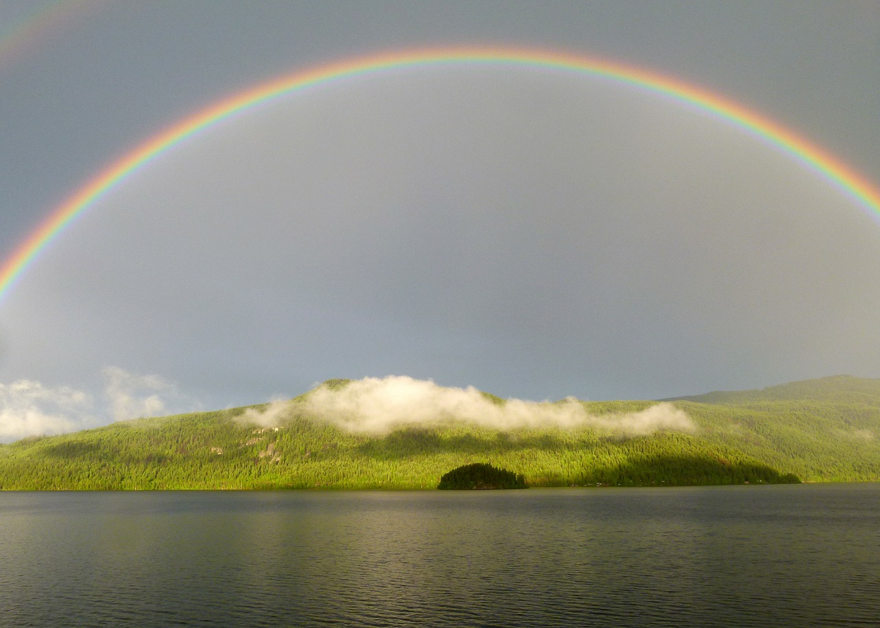 Rainbow Seen In Paradise Falls